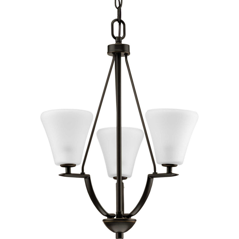 Progress Lighting P3821-20W Three Light Foyer Pendant, Antique Bronze