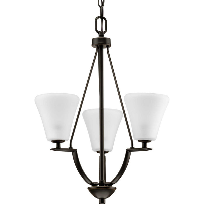 Progress Lighting P3821-20W Three Light Foyer Pendant, Antique Bronze