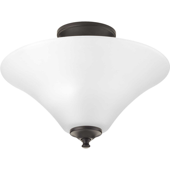Progress Lighting P3855-20W Two Light Semi-Flush Mount, Antique Bronze