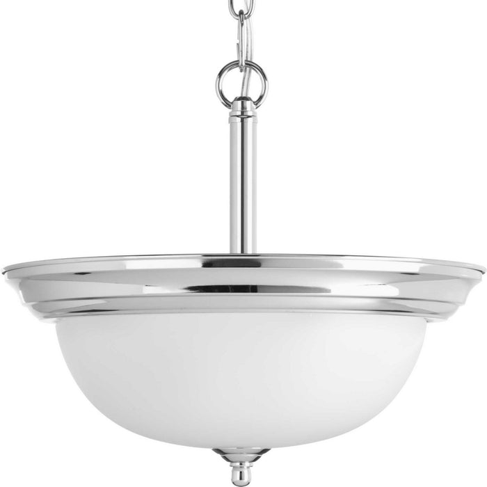 Progress Lighting P3927-15ET Two Light Semi-Flush Mount, Polished Chrome