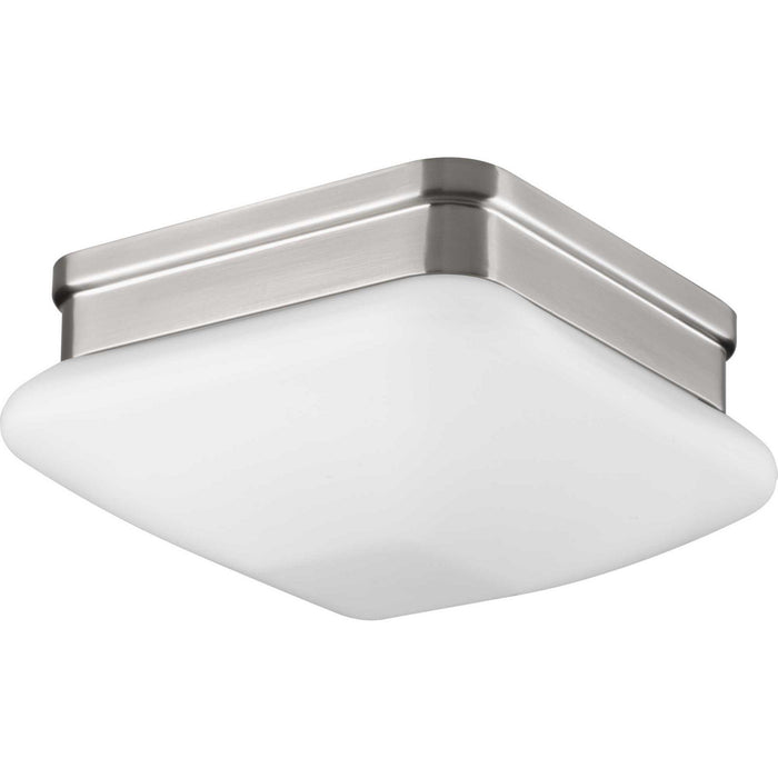 Progress Lighting P3991-09 One Light Flush Mount, Brushed Nickel