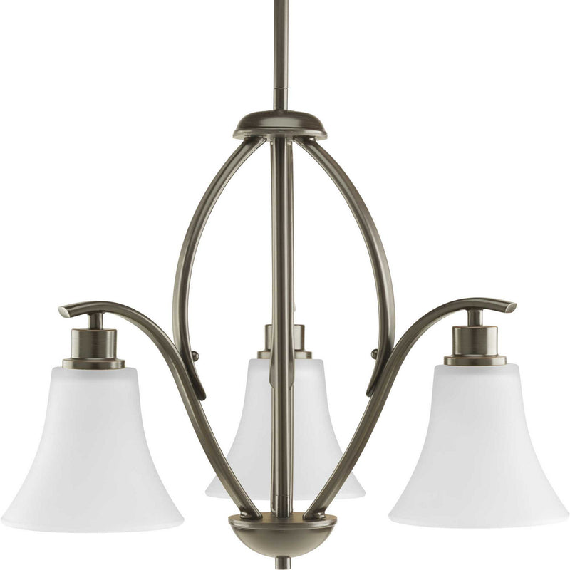 Progress Lighting P4489-20W Three Light Chandelier, Antique Bronze