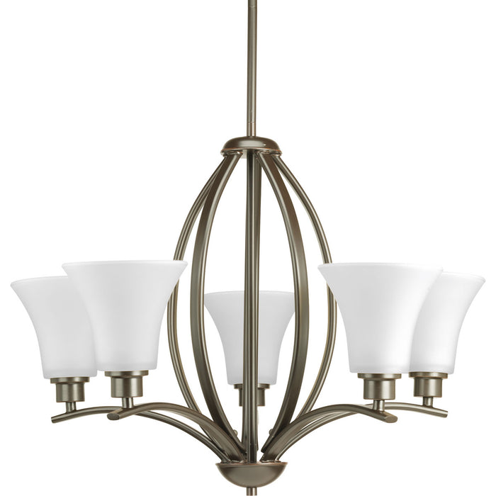 Progress Lighting P4490-20W Five Light Chandelier, Antique Bronze