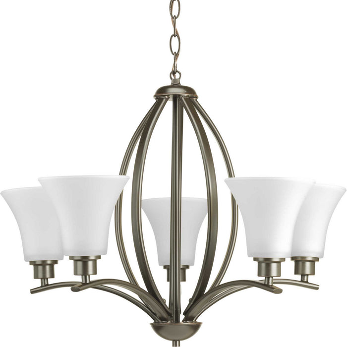 Progress Lighting P4490-20W Five Light Chandelier, Antique Bronze