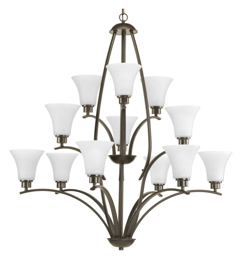 Progress Lighting P4497-20W 12 Light Chandelier, Antique Bronze