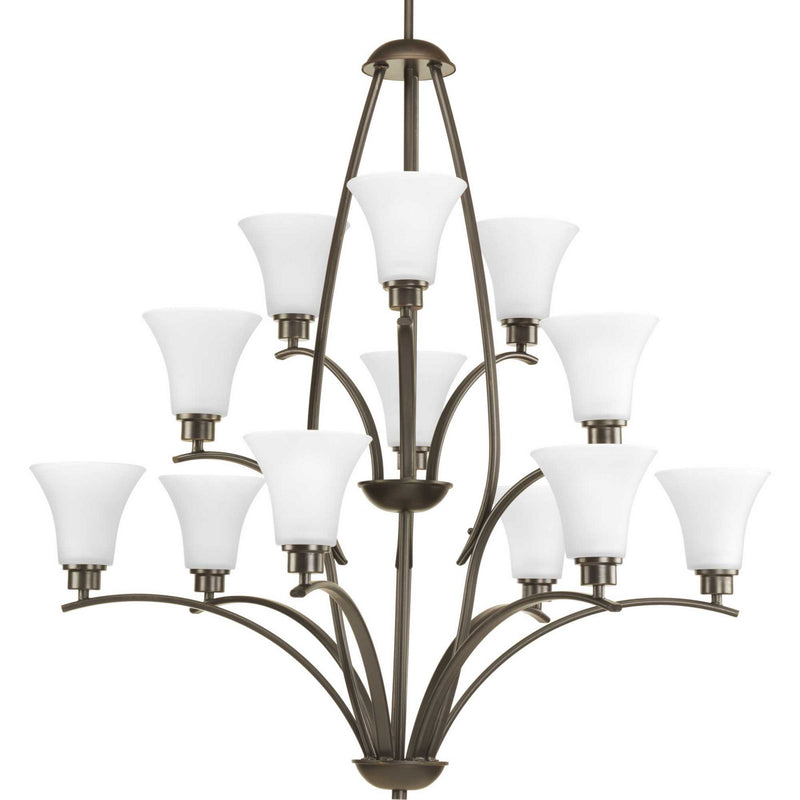 Progress Lighting P4497-20W 12 Light Chandelier, Antique Bronze