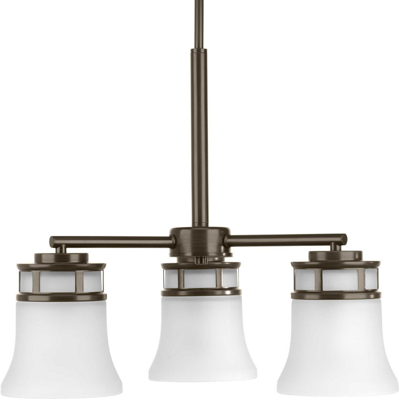 Progress Lighting P4612-20 Three Light Chandelier, Antique Bronze