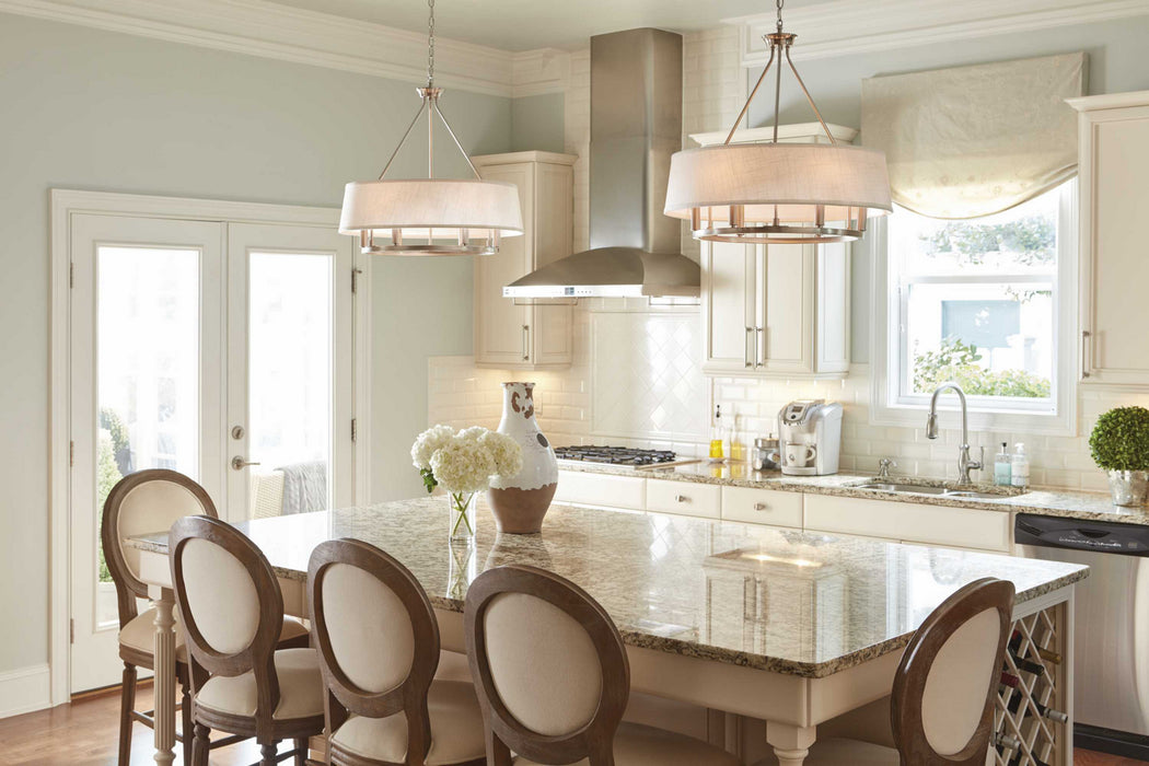 Progress Lighting P4618-09 Six Light Chandelier, Brushed Nickel