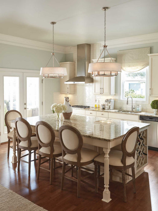 Progress Lighting P4618-09 Six Light Chandelier, Brushed Nickel
