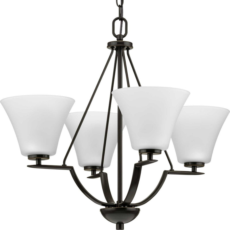 Progress Lighting P4622-20W Four Light Chandelier, Antique Bronze