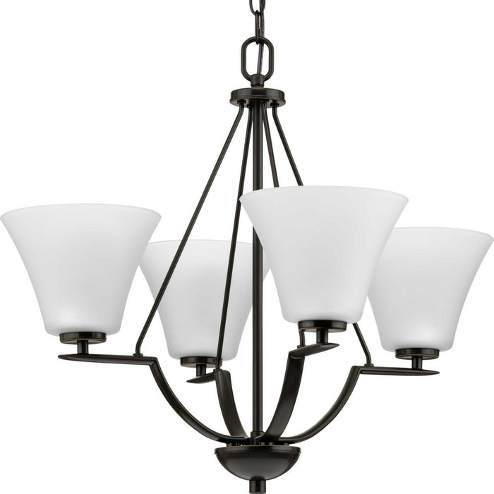 Progress Lighting P4622-20W Four Light Chandelier, Antique Bronze