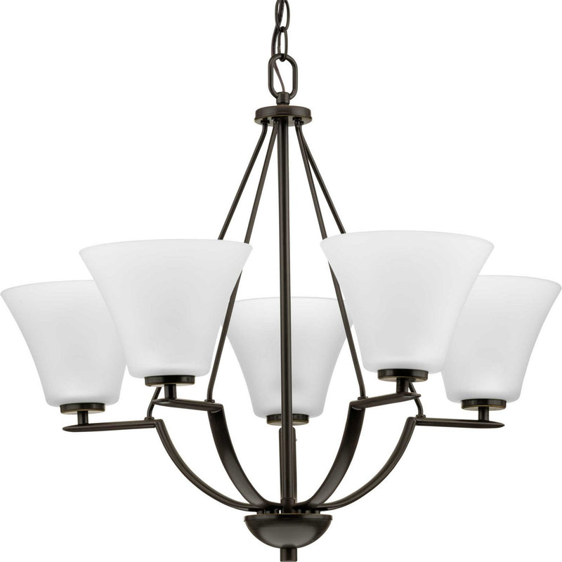 Progress Lighting P4623-20W Five Light Chandelier, Antique Bronze