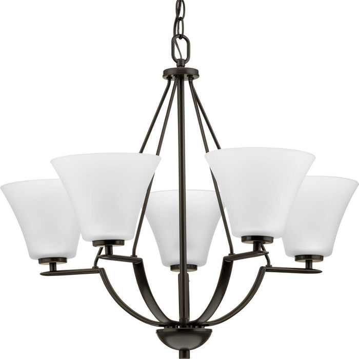 Progress Lighting P4623-20W Five Light Chandelier, Antique Bronze