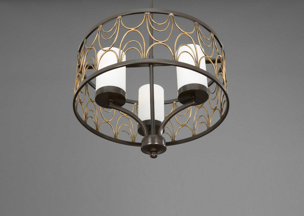 Progress Lighting P4699-20 Three Light Chandelier, Antique Bronze