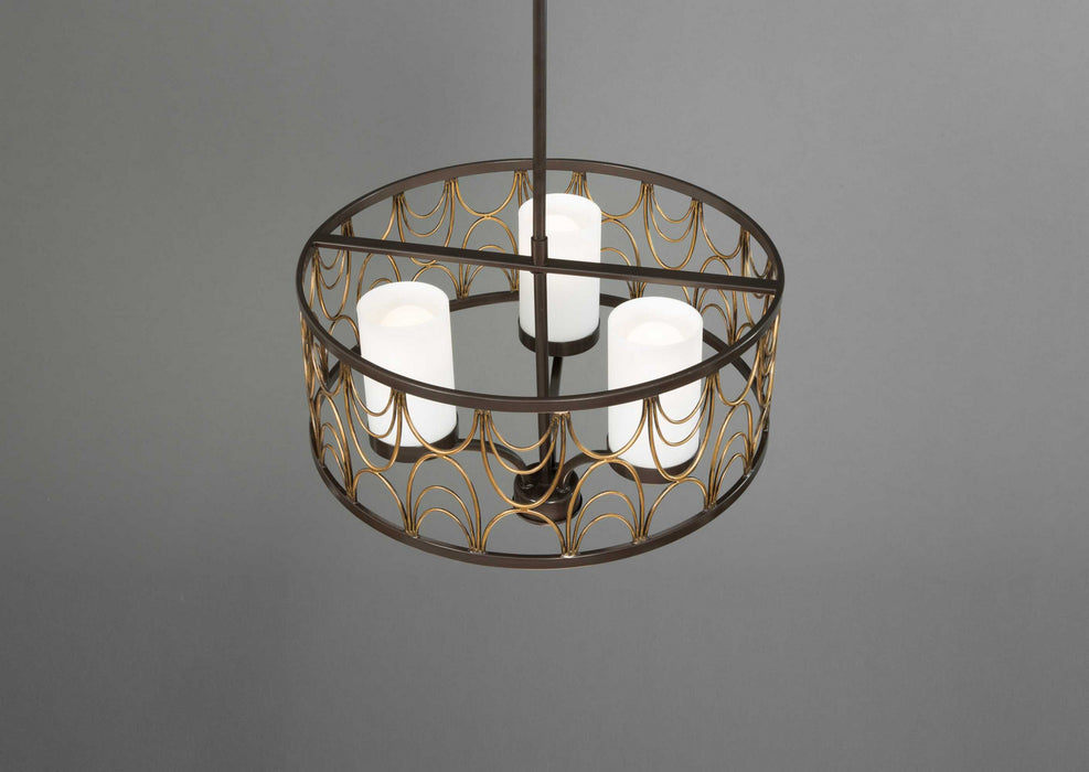 Progress Lighting P4699-20 Three Light Chandelier, Antique Bronze