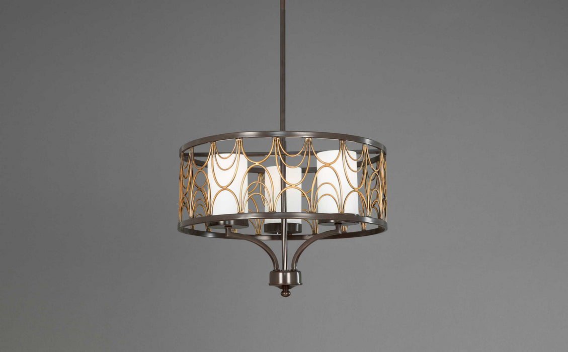 Progress Lighting P4699-20 Three Light Chandelier, Antique Bronze