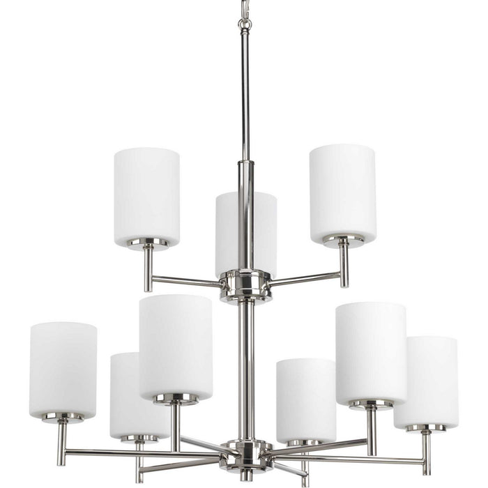 Progress Lighting P4726-104 Nine Light Chandelier, Polished Nickel
