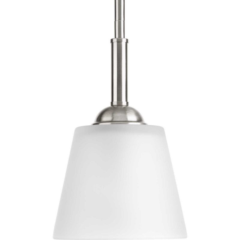 Progress Lighting P5092-09 One Light Pendant, Brushed Nickel