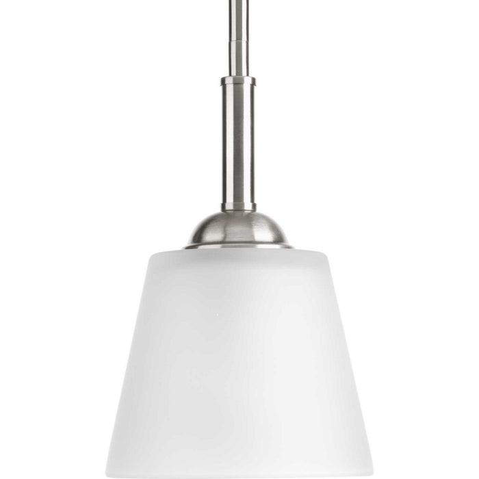 Progress Lighting P5092-09 One Light Pendant, Brushed Nickel