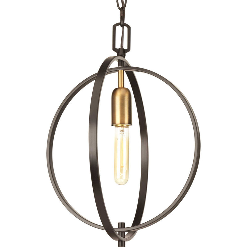 Progress Lighting P5180-20 One Light Pendant, Antique Bronze