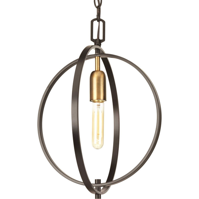 Progress Lighting P5180-20 One Light Pendant, Antique Bronze