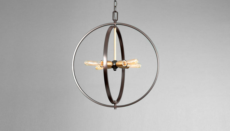 Progress Lighting P5190-20 Four Light Pendant, Antique Bronze
