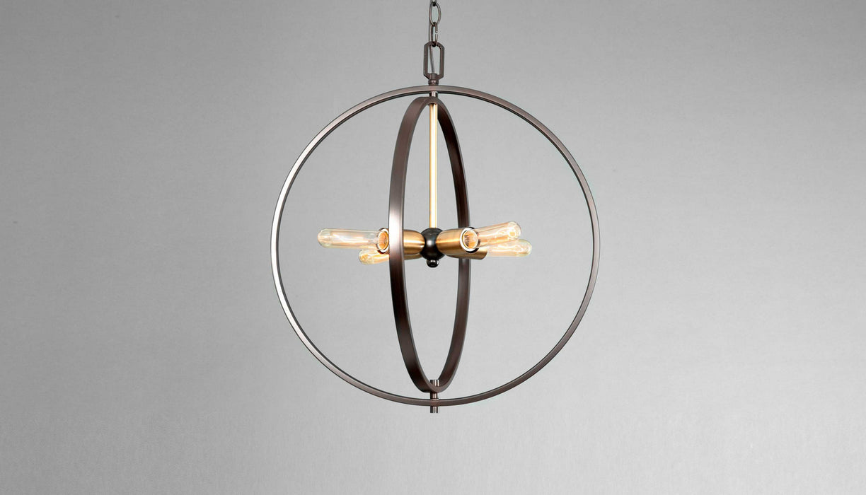Progress Lighting P5190-20 Four Light Pendant, Antique Bronze