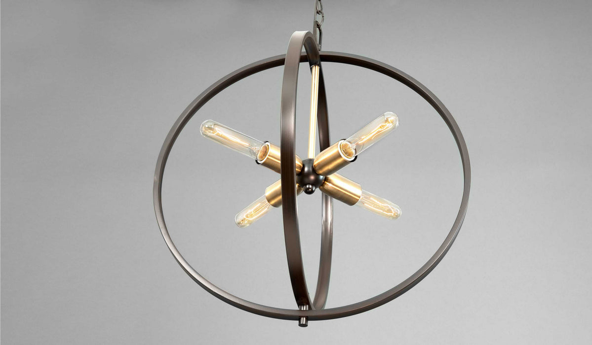 Progress Lighting P5190-20 Four Light Pendant, Antique Bronze