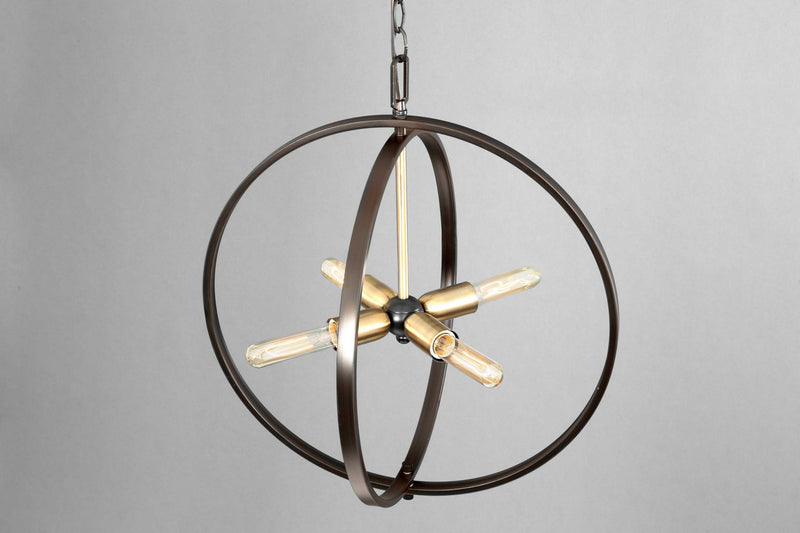 Progress Lighting P5190-20 Four Light Pendant, Antique Bronze