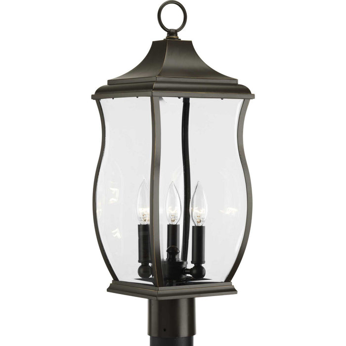 Progress Lighting P5404-108 Three Light Post Lantern, Oil Rubbed Bronze
