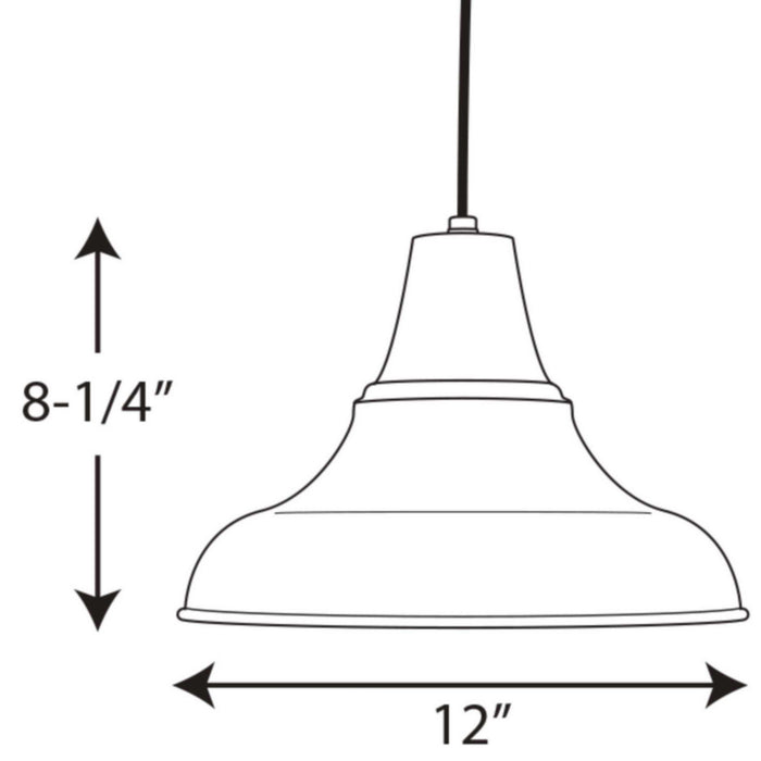Progress Lighting P5551-20 One Light Hanging Lantern, Antique Bronze