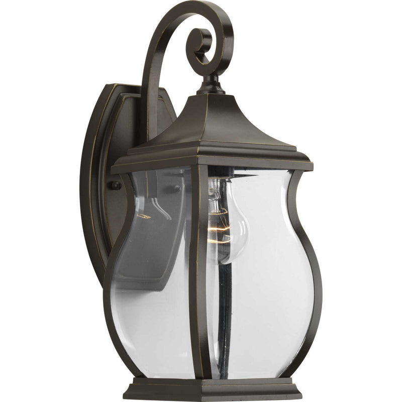 Progress Lighting P5692-108 One Light Wall Lantern, Oil Rubbed Bronze