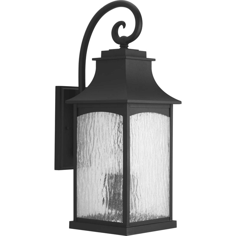 Progress Lighting P5755-31 Three Light Large Wall Lantern, Black