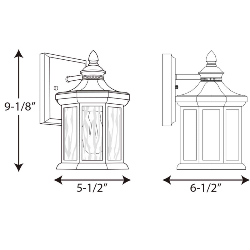 Progress Lighting P6070-20 One Light Wall Lantern, Antique Bronze
