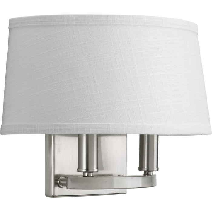 Progress Lighting P7172-09 Two Light Wall Sconce, Brushed Nickel