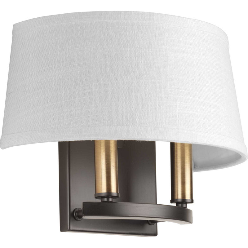 Progress Lighting P7172-20 Two Light Wall Sconce, Antique Bronze