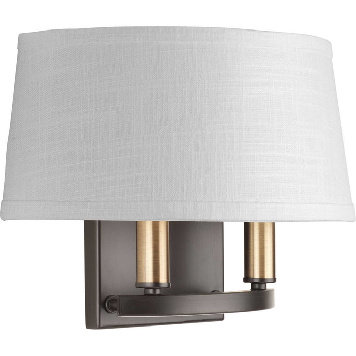 Progress Lighting P7172-20 Two Light Wall Sconce, Antique Bronze