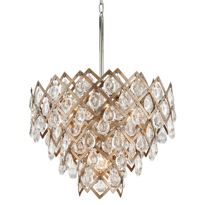 Corbett Lighting 214-47 Seven Light Chandelier, Vienna Bronze