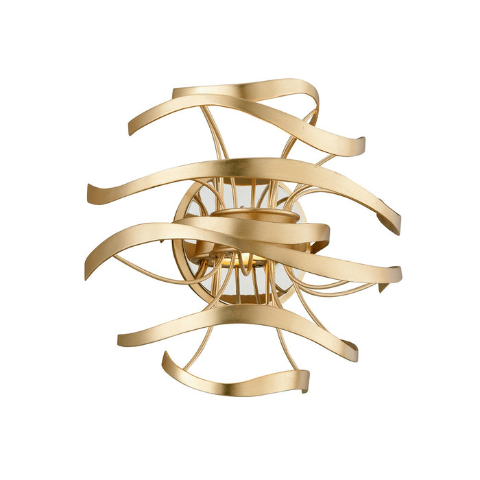 Corbett Lighting 216-12-GL/SS LED Wall Sconce, Gold Leaf W Polished Stainless