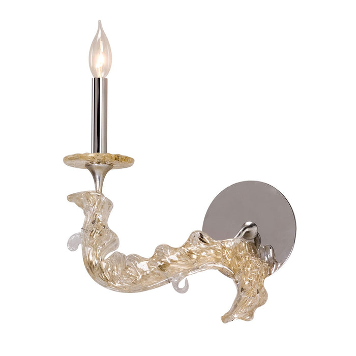 Corbett Lighting 221-11 One Light Wall Sconce, Silver Leaf
