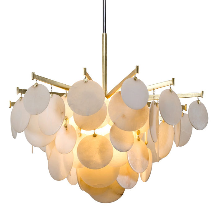 Corbett Lighting 228-44-GL/SS One Light Chandelier, Gold Leaf