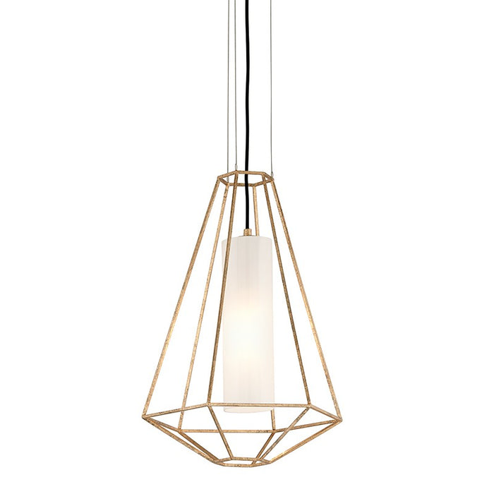 Troy Lighting F5213-GL One Light Pendant, Gold Leaf