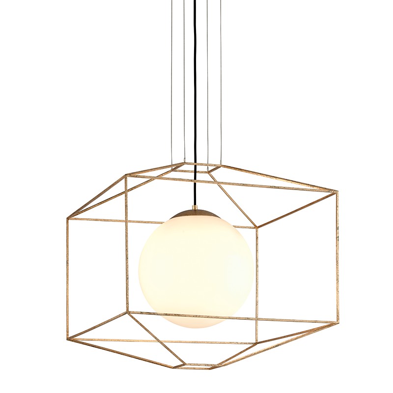 Troy Lighting F5215-GL One Light Chandelier, Gold Leaf
