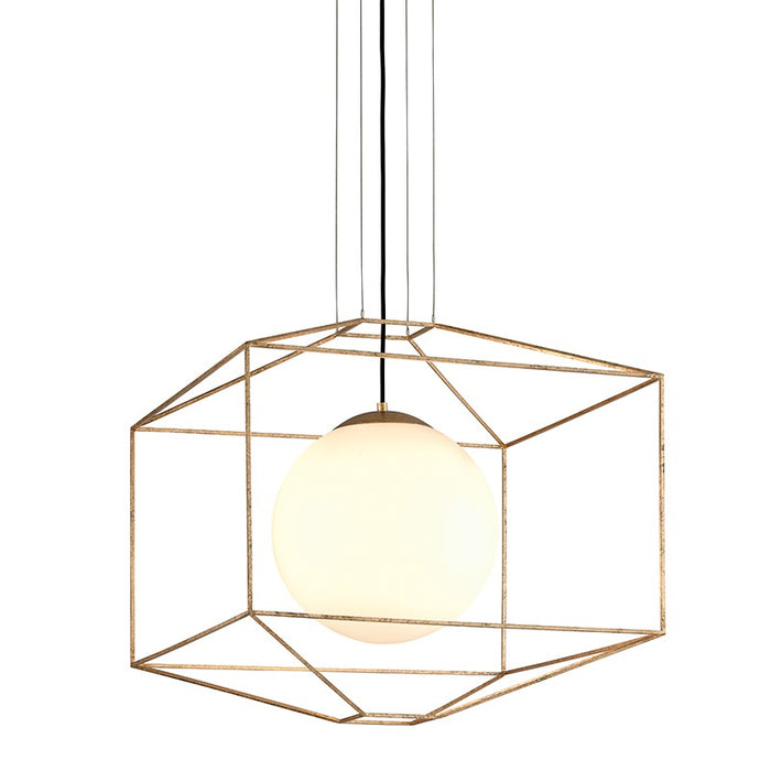 Troy Lighting F5215-GL One Light Chandelier, Gold Leaf