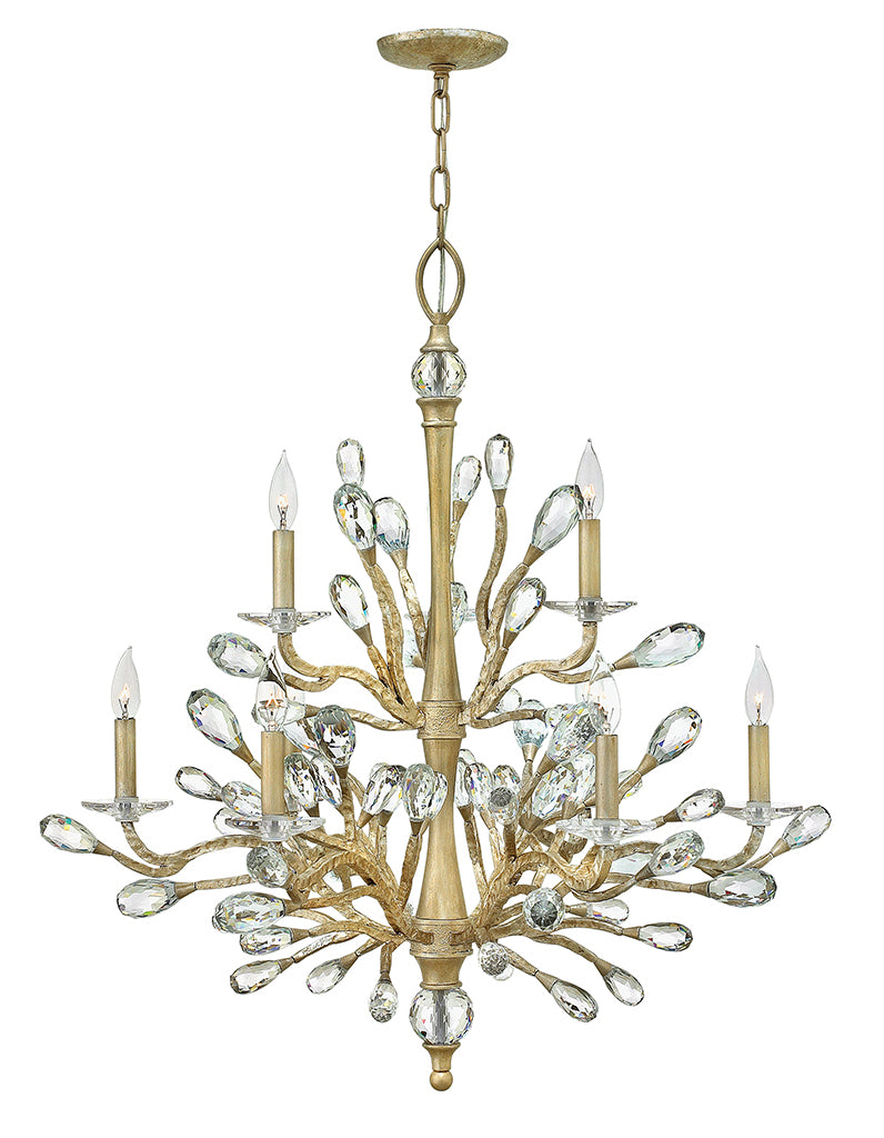 Fredrick Ramond FR46809CPG LED Chandelier, Champagne Gold