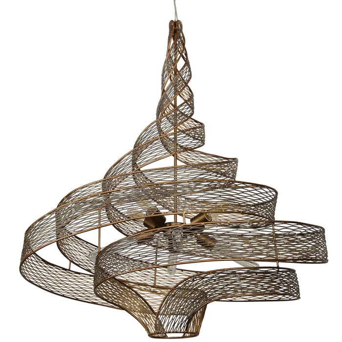 Varaluz 240P08HO Eight Light Pendant, Hammered Ore