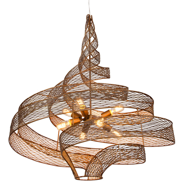 Varaluz 240P08HO Eight Light Pendant, Hammered Ore