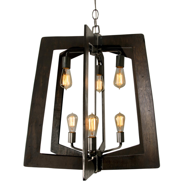 Varaluz 268F06SL Six Light Chandelier, Steel