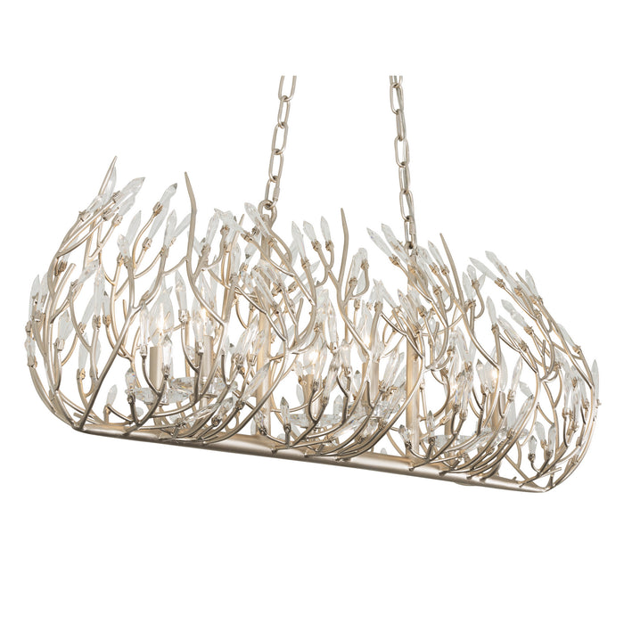 Varaluz 271N06GD Six Light Linear Pendant, Gold Dust
