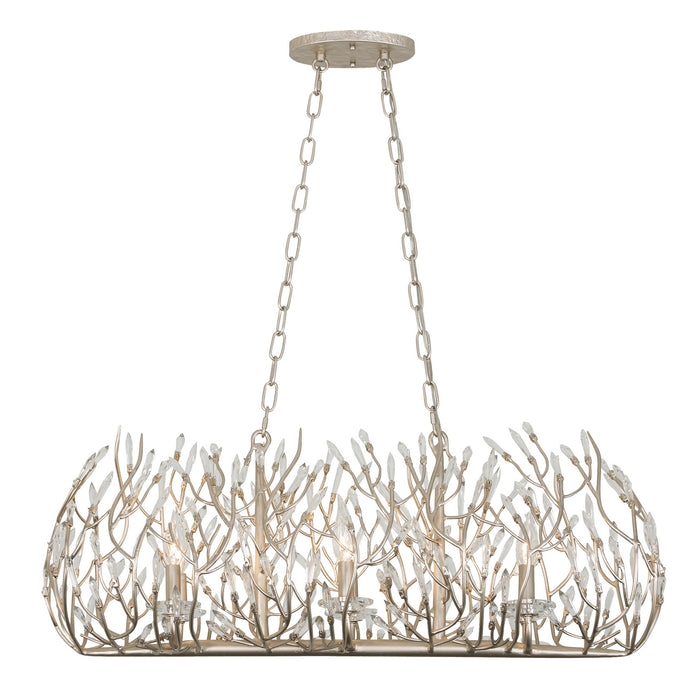 Varaluz 271N06GD Six Light Linear Pendant, Gold Dust